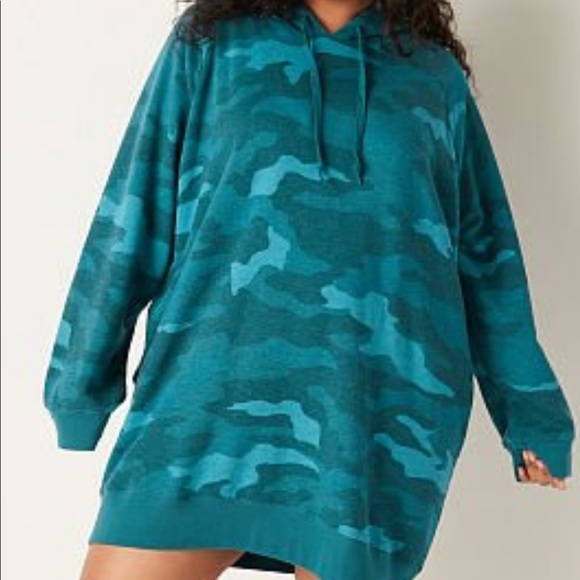Victoria’s Secret pink sweatshirt dress size medium print camo - Picture 5 of 7